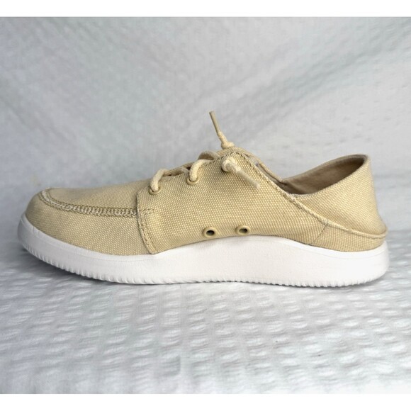 Chaco Women Canvas Light Yellow Chillos Sneaker Size 6 Slip-on Casual Shoes - Picture 5 of 9